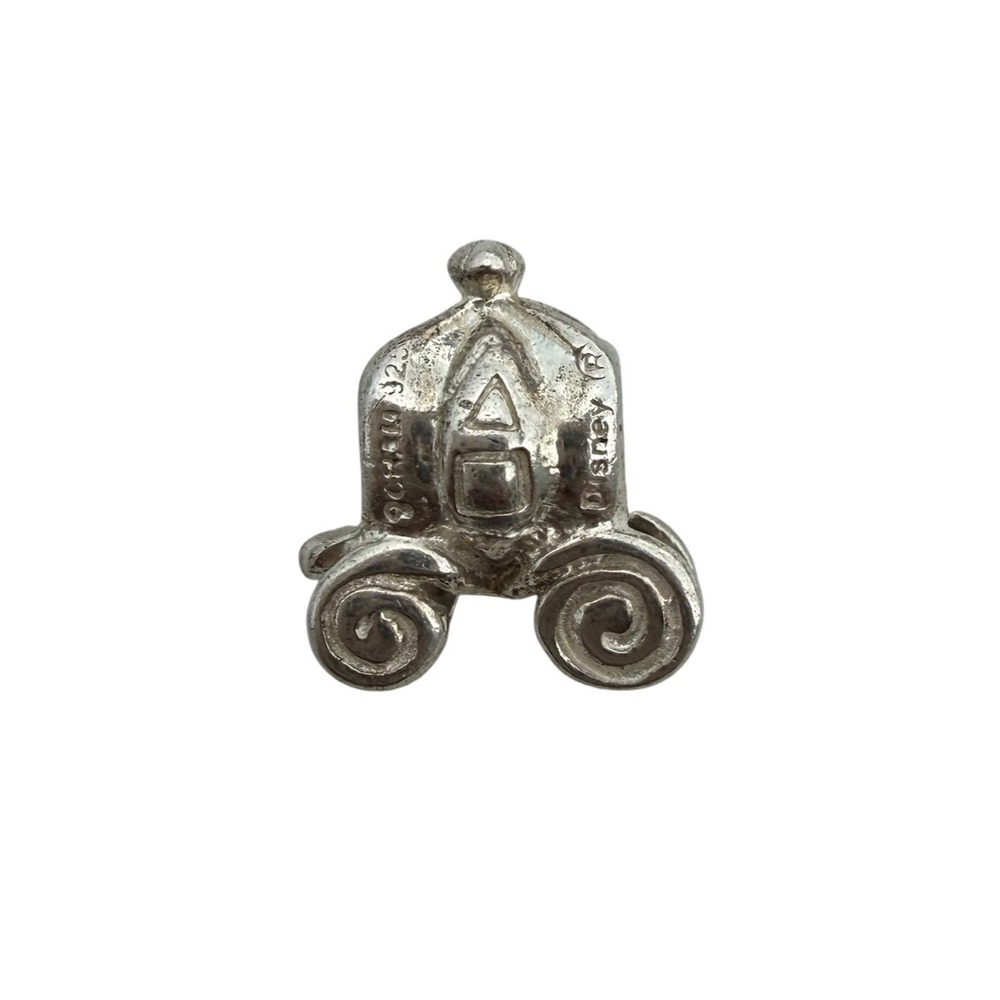 Disney Chamilia Charm Women OS Silver Cinderella Pumpkin Carriage 925 Bead